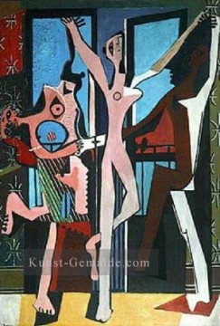 Die drei Tänzer 1925 kubistisch Ölgemälde